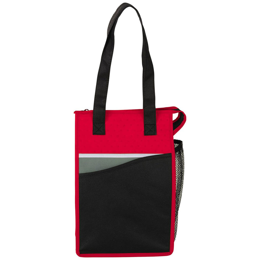 Bullet Red Zippered Non-Woven Lunch Cooler