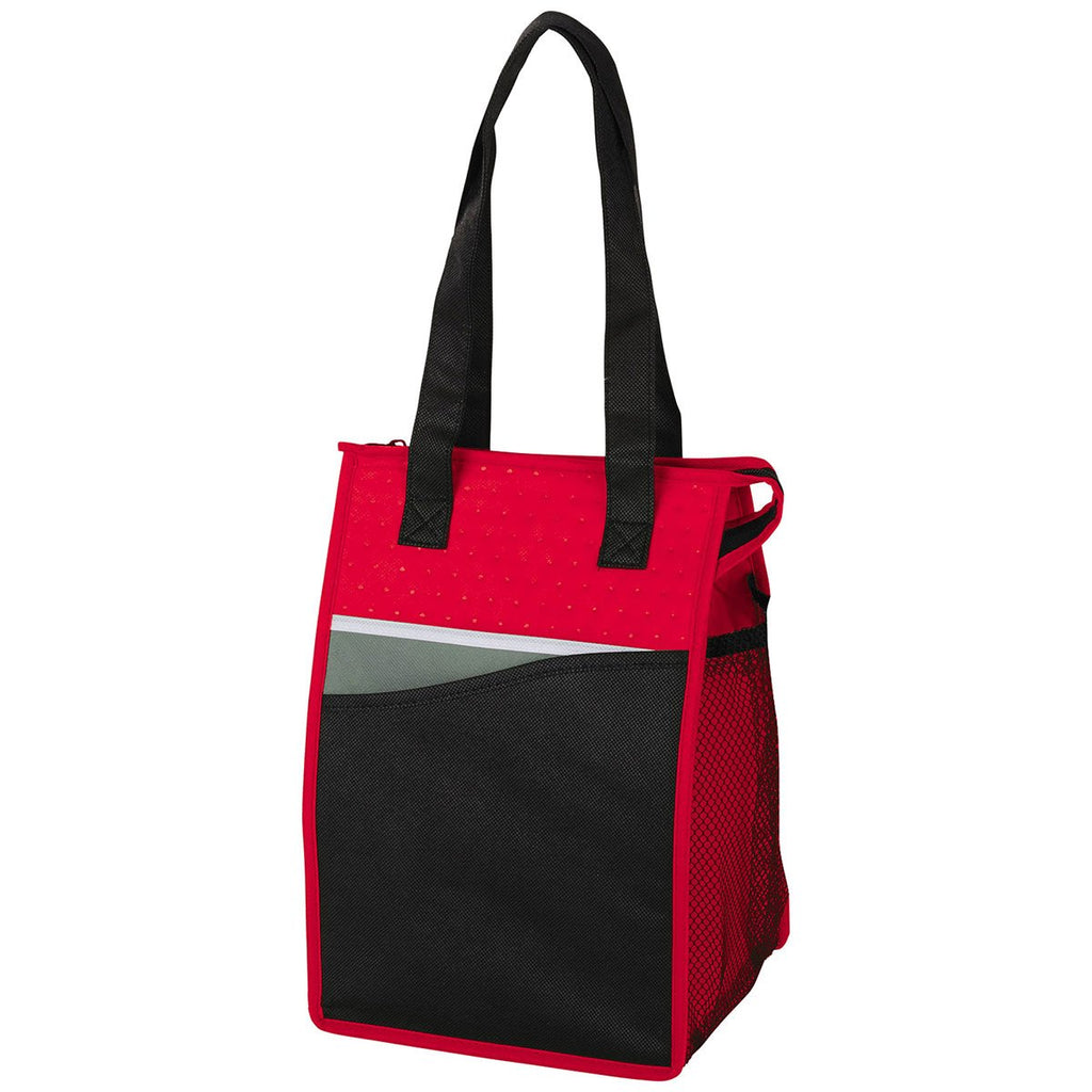 Bullet Red Zippered Non-Woven Lunch Cooler
