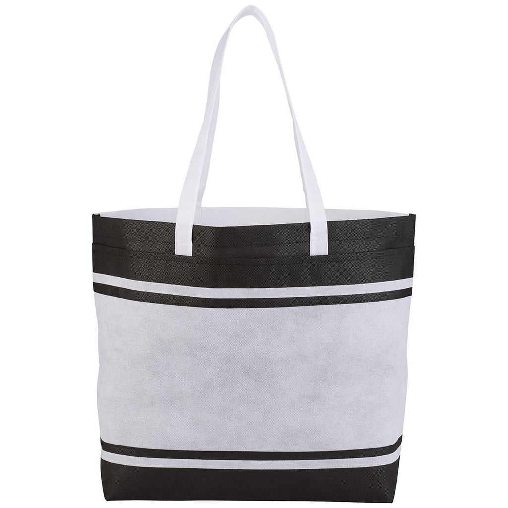 Bullet Black Stripes Non-Woven Tote