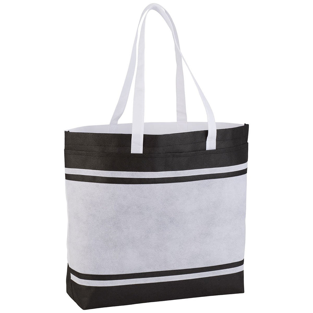 Bullet Black Stripes Non-Woven Tote