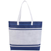 Bullet Navy Blue Stripes Non-Woven Tote