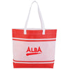 Bullet Red Stripes Non-Woven Tote