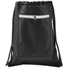 Bullet Black Zippered Ripstop Drawstring Bag