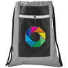 Bullet Grey Zippered Ripstop Drawstring Bag