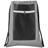 Bullet Grey Zippered Ripstop Drawstring Bag