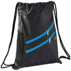 Bullet Process Blue Two Zipper Deluxe Drawstring Bag