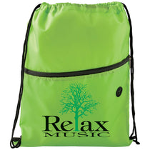 Bullet Lime Green Insulated Zippered Drawstring Bag