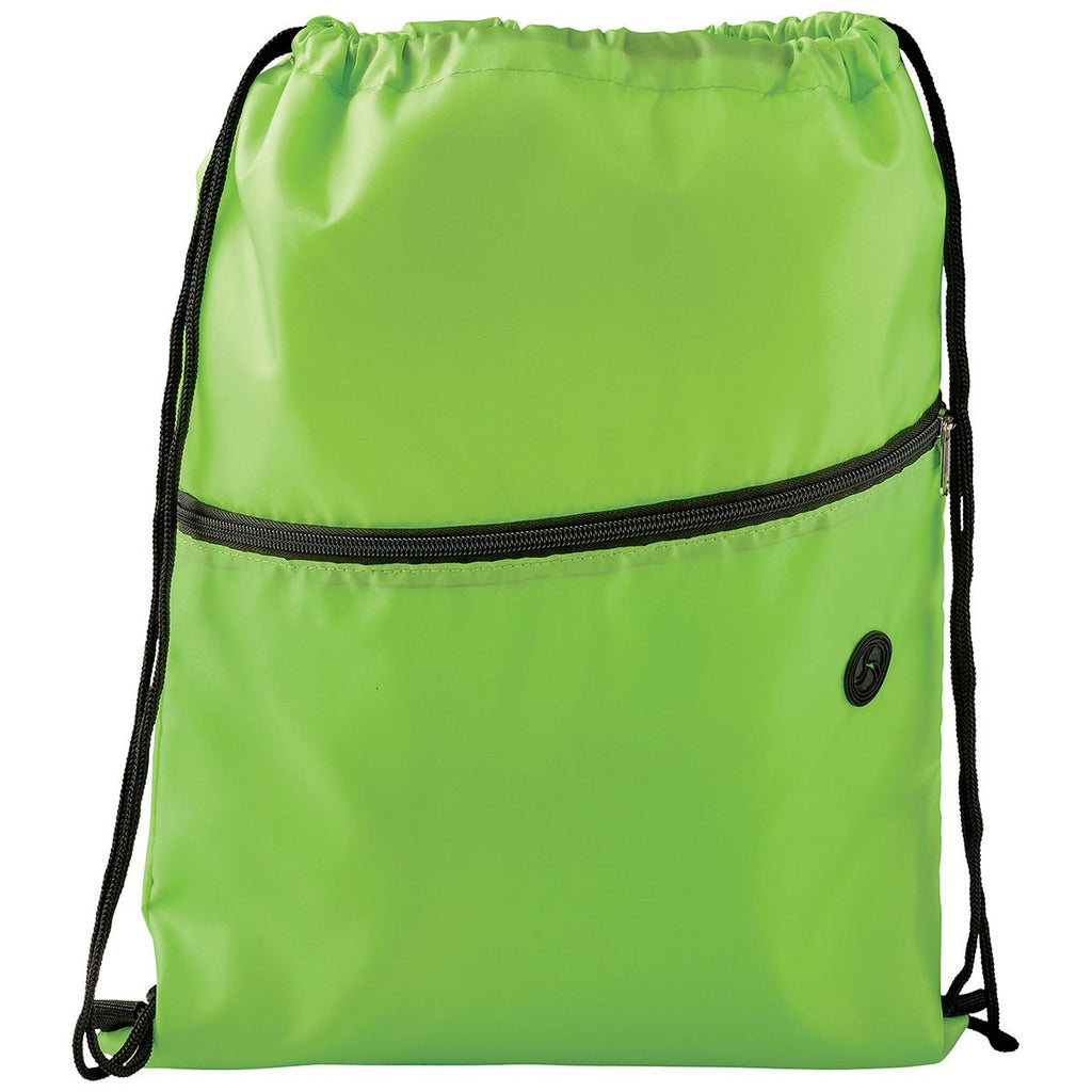 Bullet Lime Green Insulated Zippered Drawstring Bag