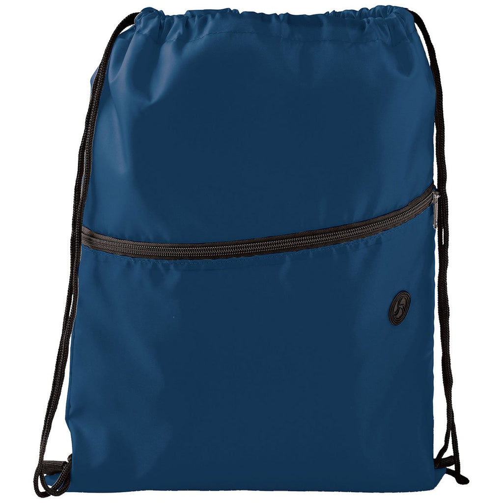 Bullet Navy Blue Insulated Zippered Drawstring Bag