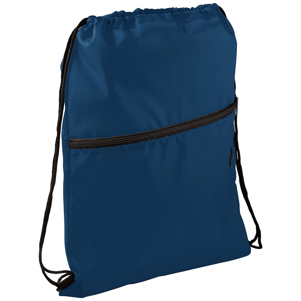 Bullet Navy Blue Insulated Zippered Drawstring Bag