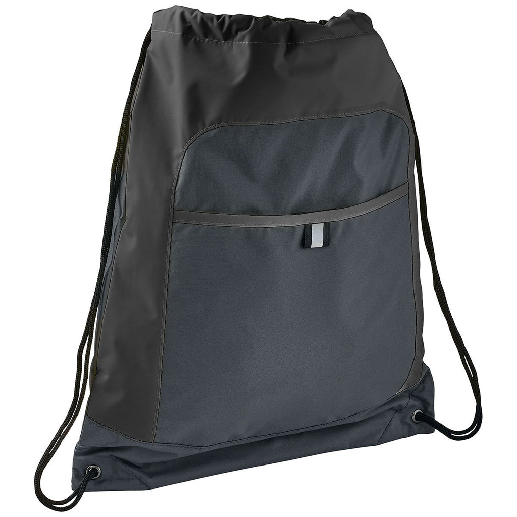 Bullet Black Grey Color Pop Drawstring Bag