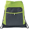 Bullet Lime Green Grey Color Pop Drawstring Bag