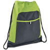 Bullet Lime Green Grey Color Pop Drawstring Bag