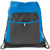 Bullet Process Blue Grey Color Pop Drawstring Bag