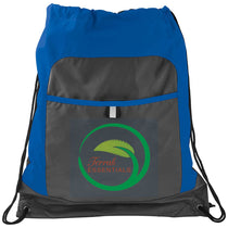 Bullet Royal Blue Grey Color Pop Drawstring Bag