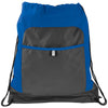 Bullet Royal Blue Grey Color Pop Drawstring Bag