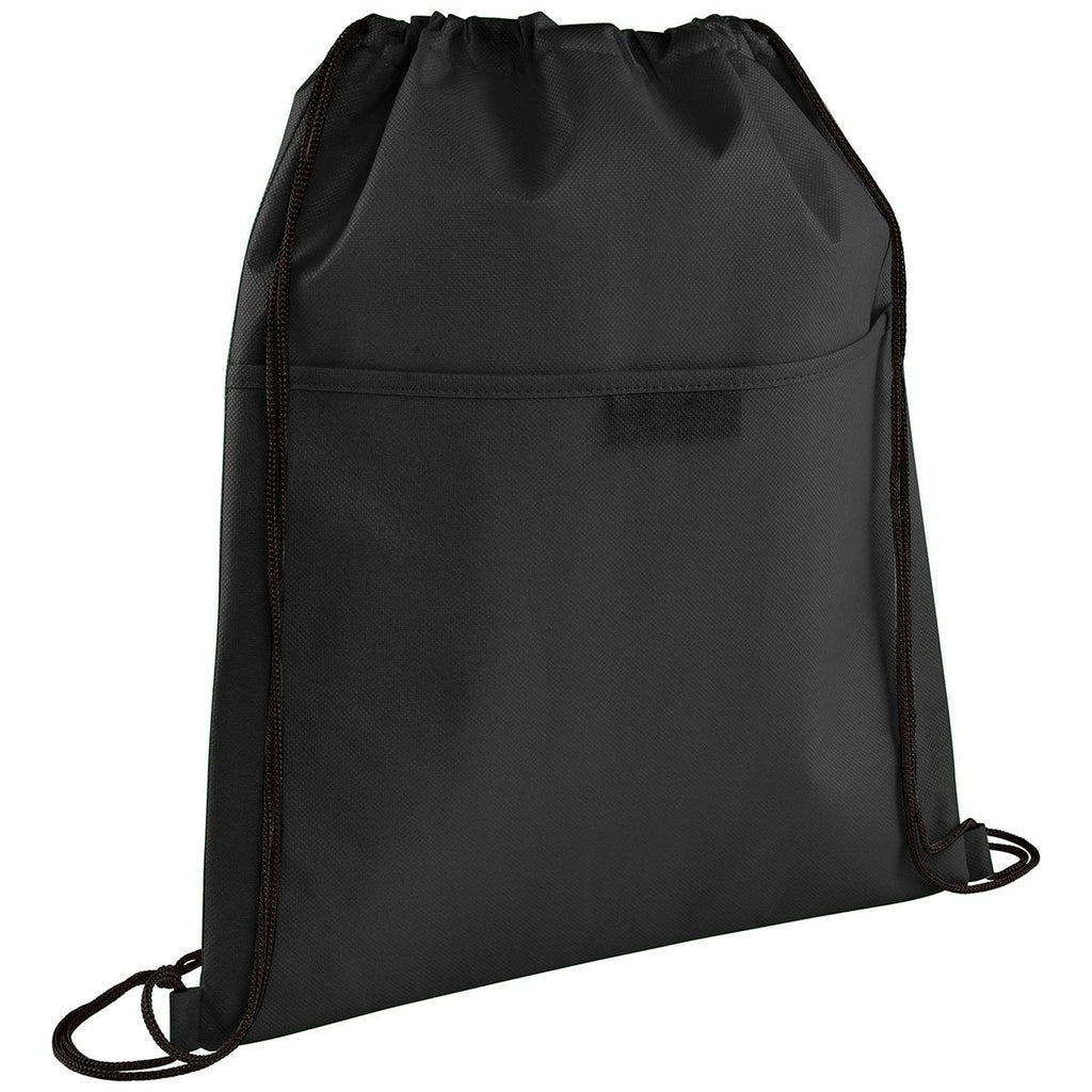 Bullet Black Insulated Non-Woven Drawstring Bag