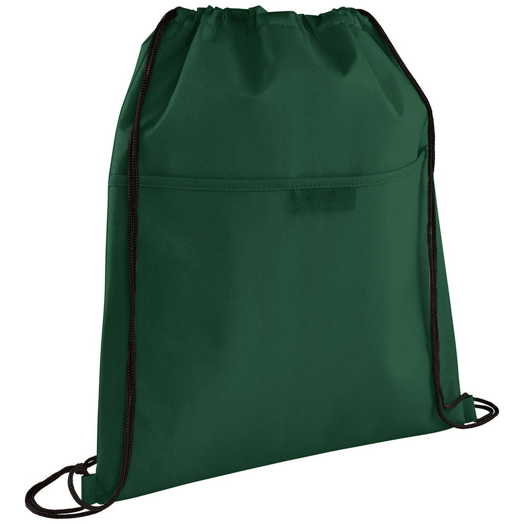 Bullet Hunter Green Insulated Non-Woven Drawstring Bag