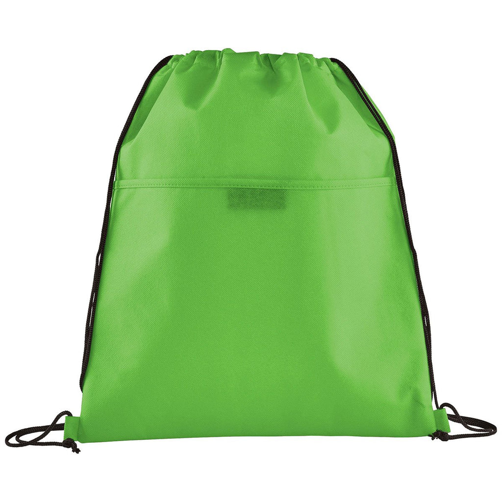 Bullet Lime Green Insulated Non-Woven Drawstring Bag