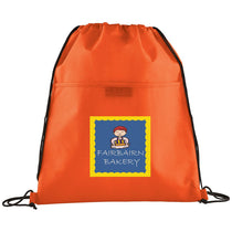 Bullet Orange Insulated Non-Woven Drawstring Bag