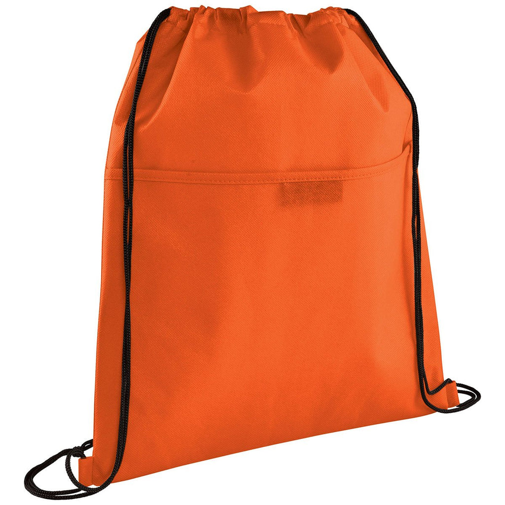 Bullet Orange Insulated Non-Woven Drawstring Bag