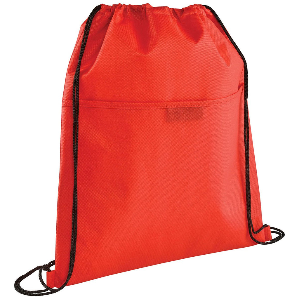 Bullet Red Insulated Non-Woven Drawstring Bag