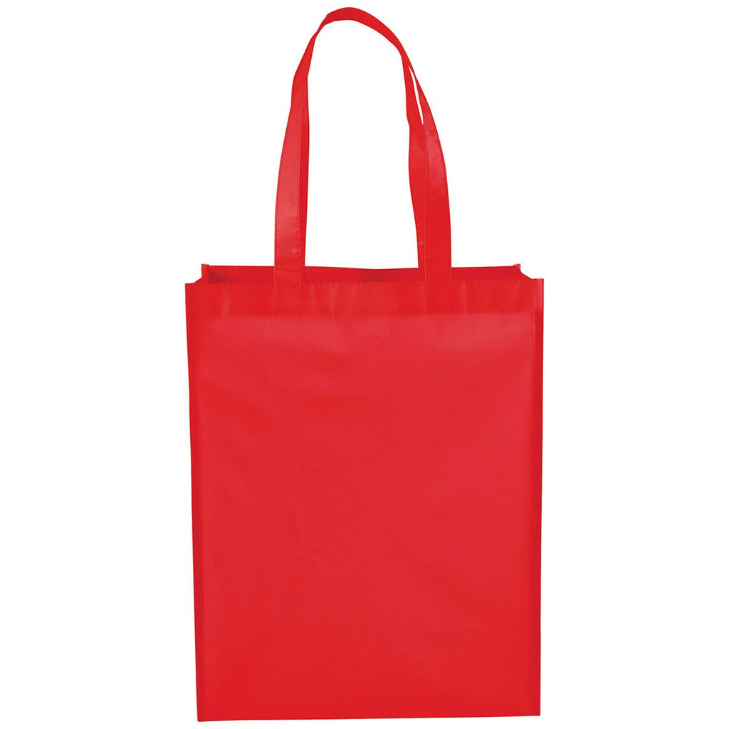 Bullet Red Mid-Size Laminated Shopper Tote