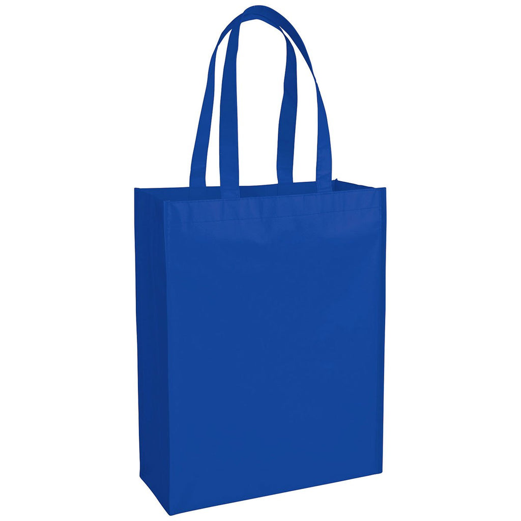 Bullet Royal Blue Mid-Size Laminated Shopper Tote