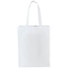 Bullet White Mid-Size Laminated Shopper Tote