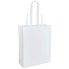 Bullet White Mid-Size Laminated Shopper Tote
