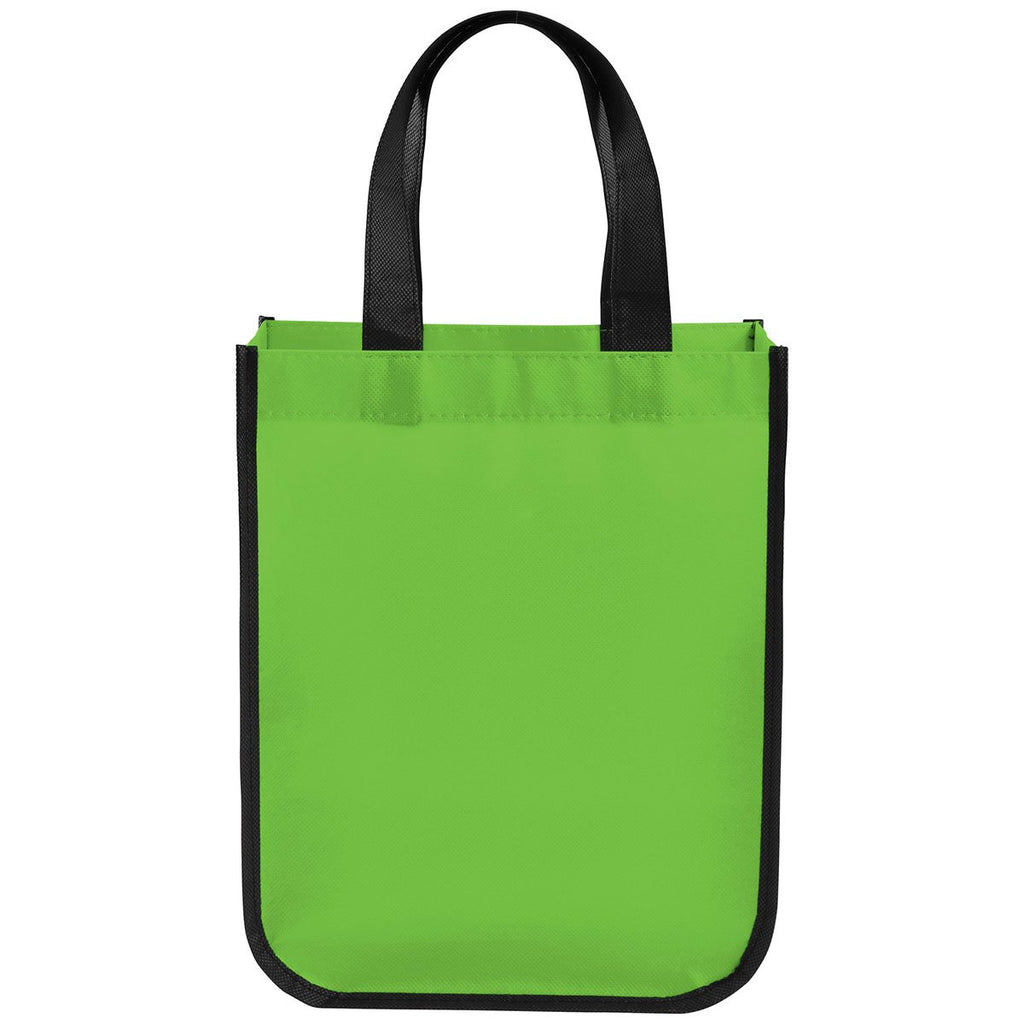Bullet Lime Green Small Laminated Shopper Tote