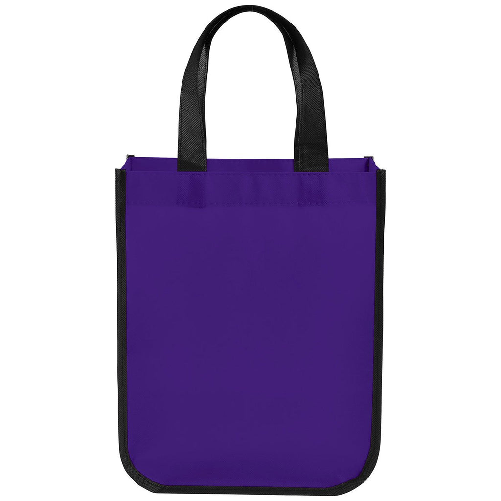 Bullet Purple Small Laminated Shopper Tote