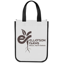 Bullet White Small Laminated Shopper Tote