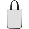 Bullet White Small Laminated Shopper Tote