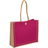 Bullet Magenta Jute Button Tote