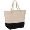Bullet Black Zippered 12oz Cotton Canvas Rope Tote