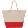 Bullet Red Zippered 12oz Cotton Canvas Rope Tote