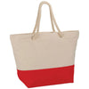 Bullet Red Zippered 12oz Cotton Canvas Rope Tote