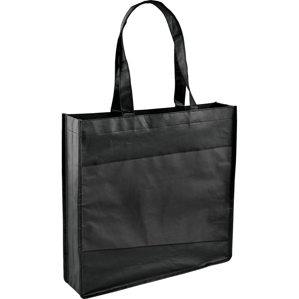 Bullet Black Laminated Non-Woven Convention Tote