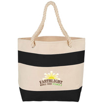 Bullet Black Rope Handle 16oz Cotton Canvas Tote