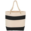 Bullet Black Rope Handle 16oz Cotton Canvas Tote
