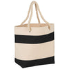 Bullet Black Rope Handle 16oz Cotton Canvas Tote