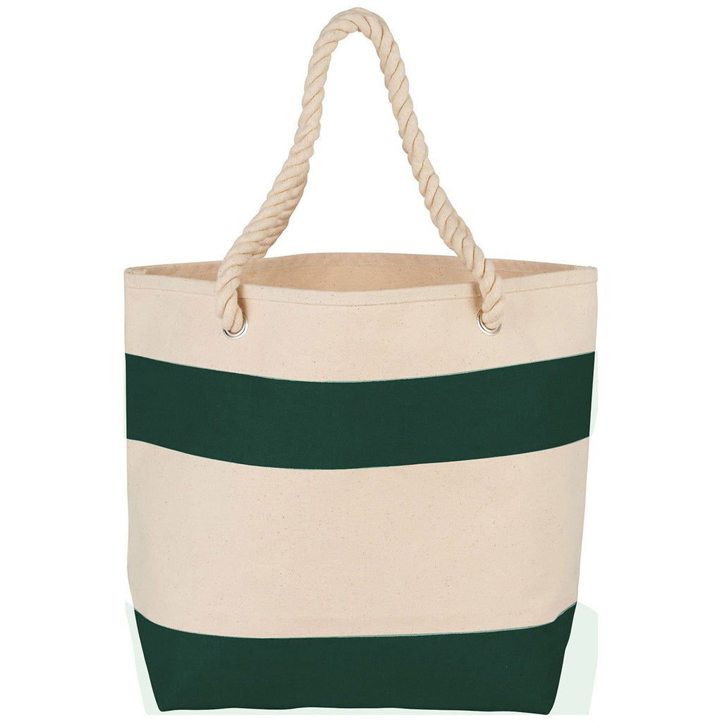 Bullet Hunter Green Rope Handle 16oz Cotton Canvas Tote