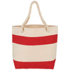 Bullet Red Rope Handle 16oz Cotton Canvas Tote