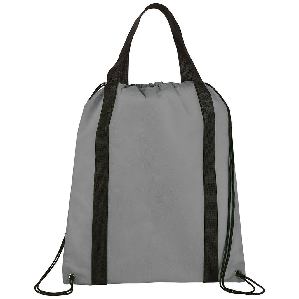 Bullet Grey Grab Non-Woven Drawstring Bag