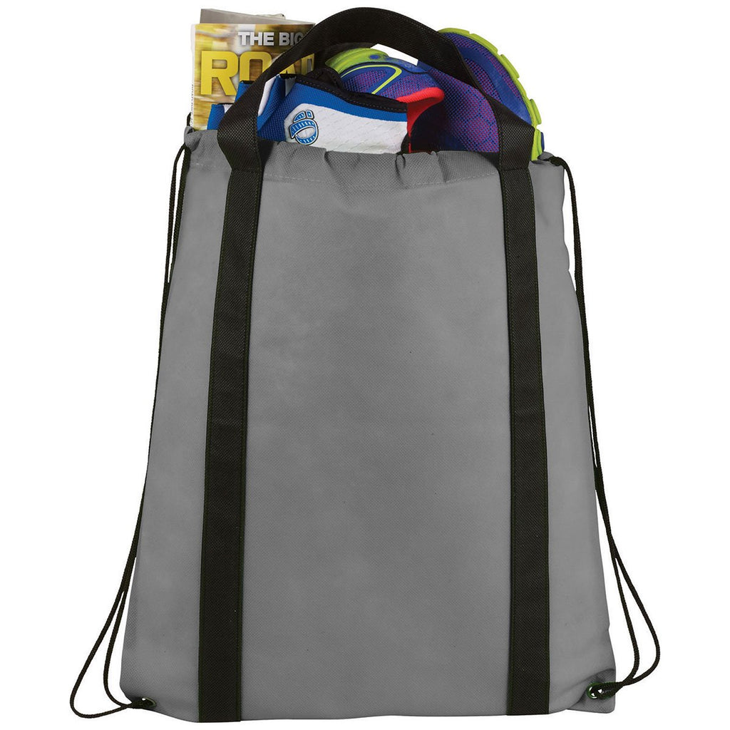 Bullet Grey Grab Non-Woven Drawstring Bag