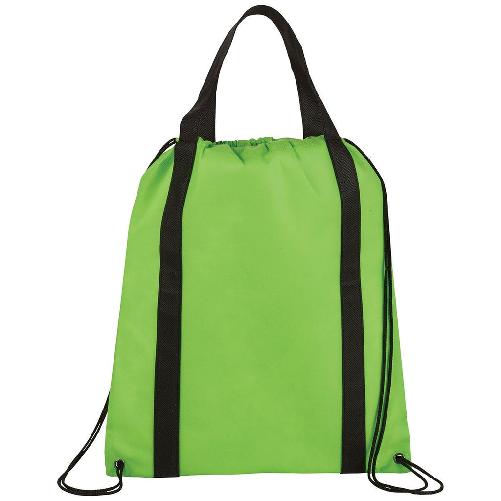 Bullet Lime Green Grab Non-Woven Drawstring Bag