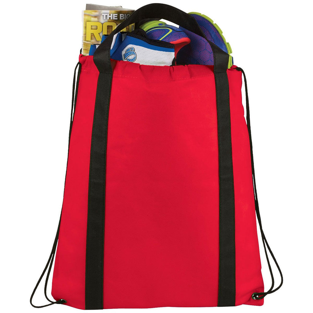 Bullet Red Grab Non-Woven Drawstring Bag