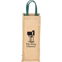 Bullet Hunter Green Jute Single Bottom Wine Tote