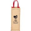 Bullet Red Jute Single Bottom Wine Tote